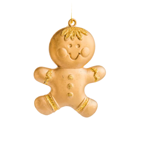 Gilded Gingerbread Man Ornament