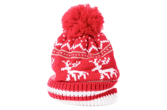 Reindeer Fair Isle Bobble Hat