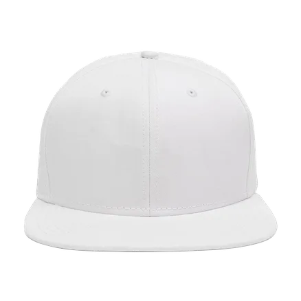 Fashionable white flat brim cap