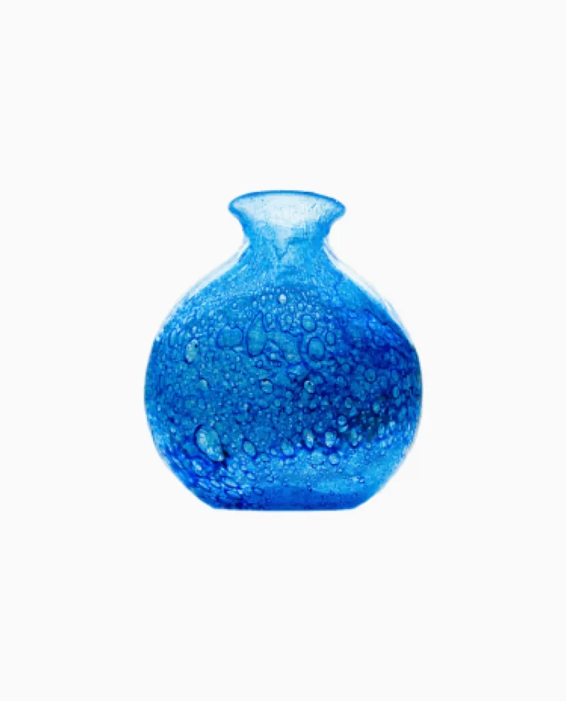 Jade flower vase, blue