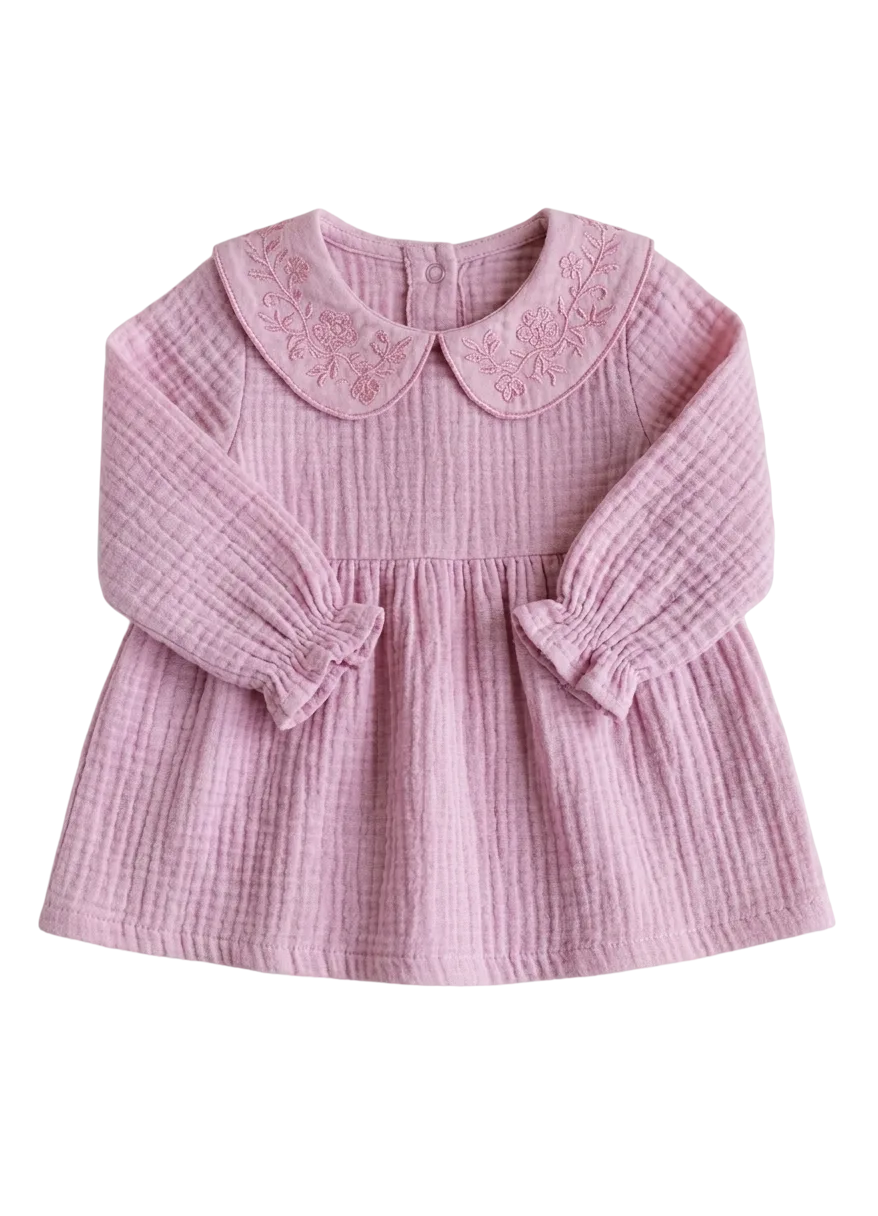 Little autumn corduroy dress for cozy days